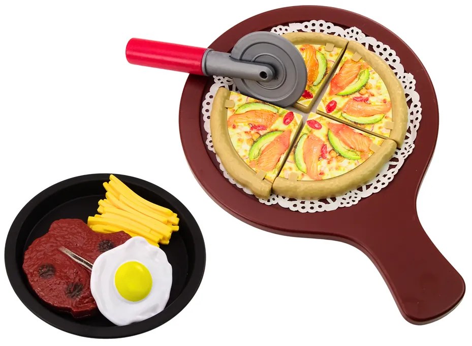 LEAN TOYS Súprava jedla a potravín - 26 kusov