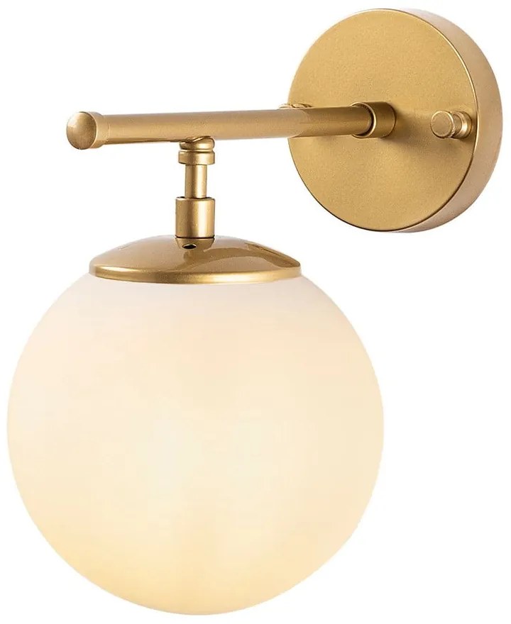 Biele/v mosadznej farbe nástenné svietidlo Roe – Opviq lights