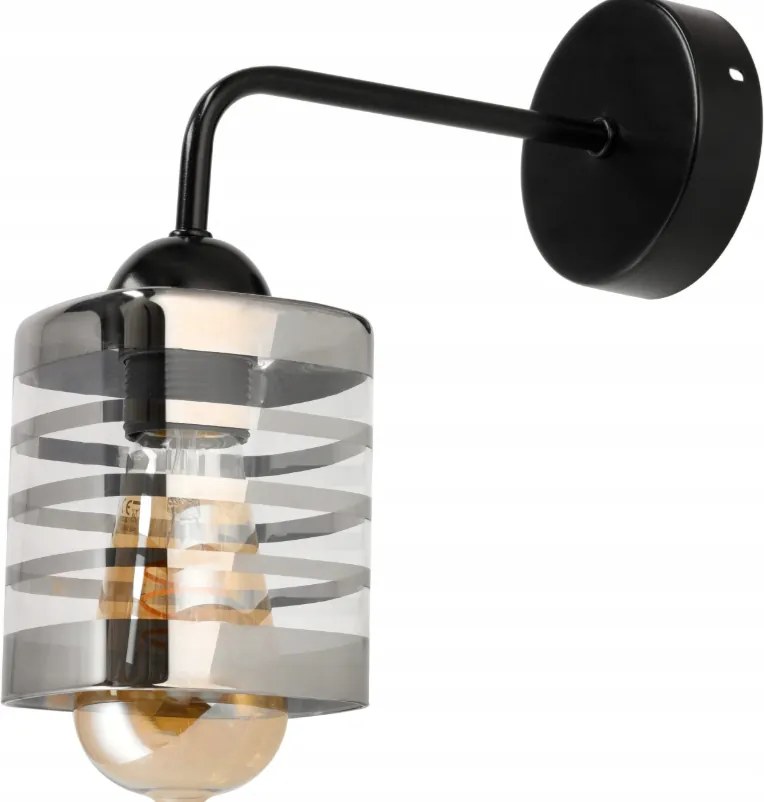 Nástenná LED lampa nad zrkadlo, sklenená, E27, LOFT