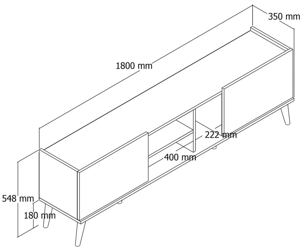 TV stolík Lotus Oak