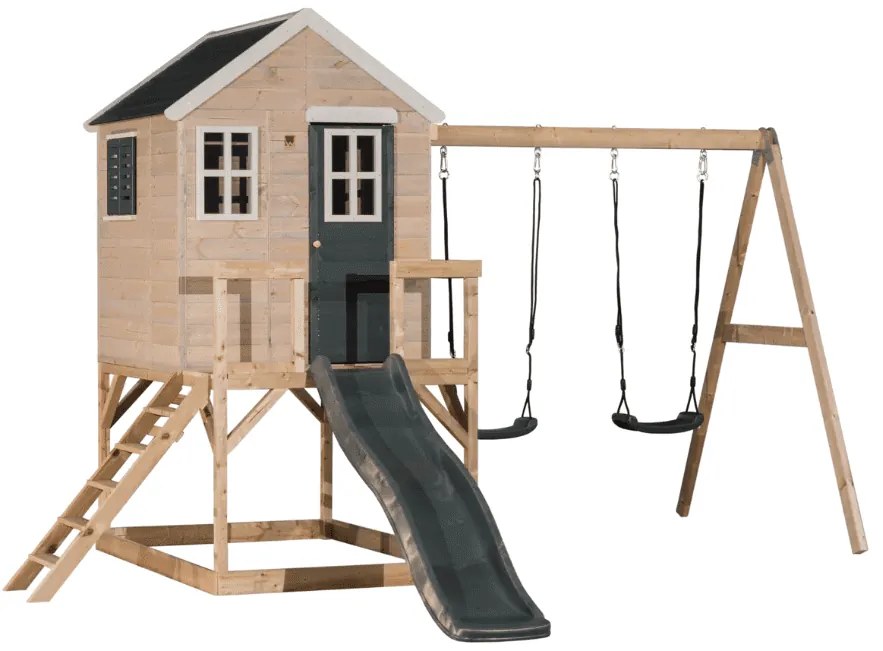 Detský záhradný domček s ihriskom HIDE | grey
