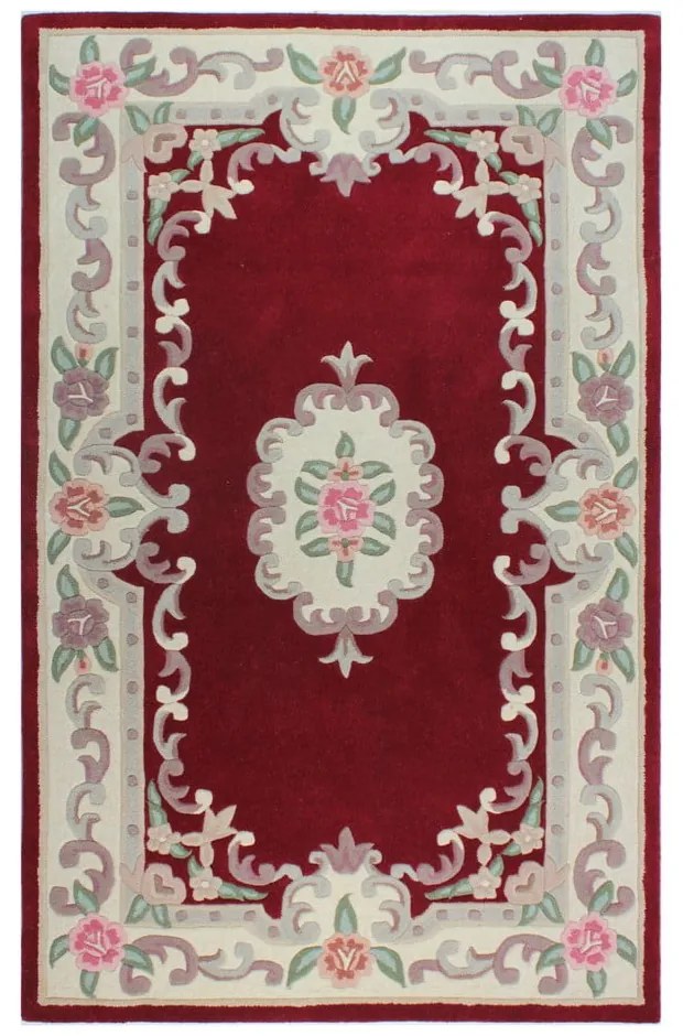 Červený vlnený koberec Flair Rugs Aubusson, 150 × 240 cm