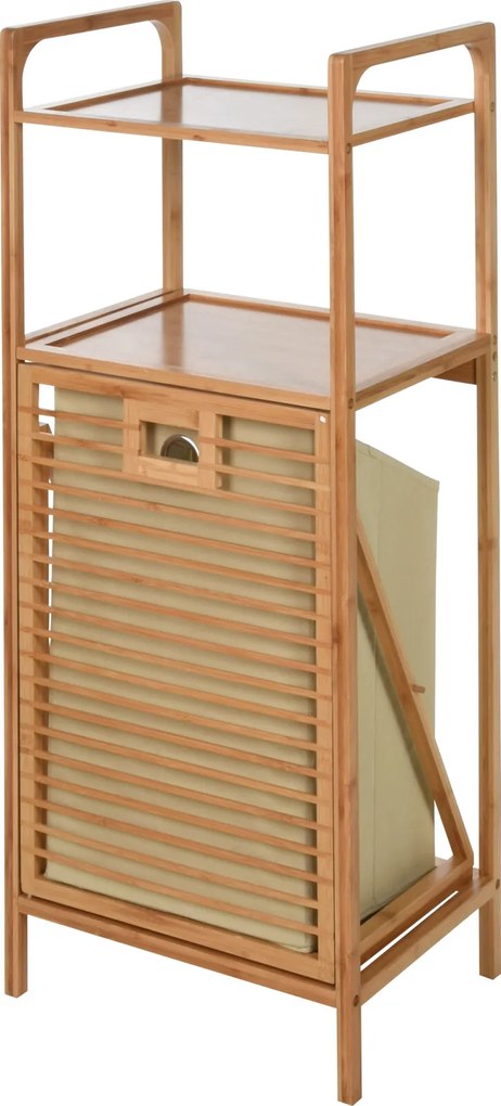 Bambusový regál s košom na bielizeň, Bathroom Solutions