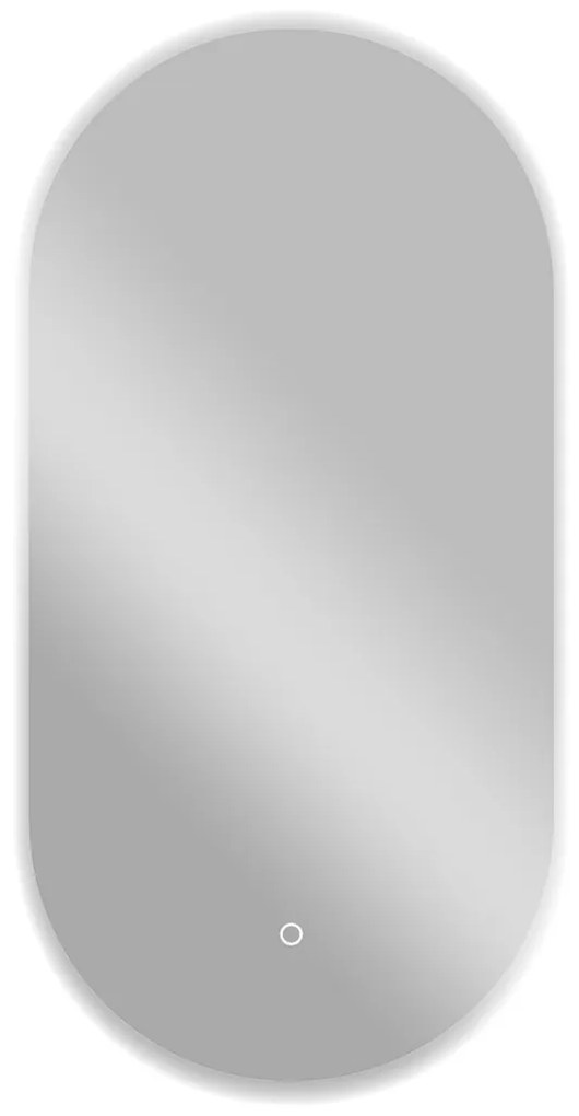 Cerano Argento, oválne LED kúpeľňové zrkadlo 100x50 cm, CER-CER-429337