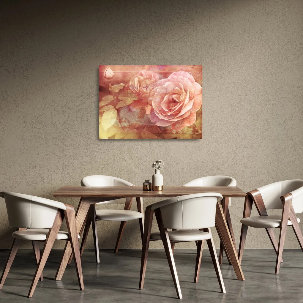 Sklenený obraz ruží (70x50 cm)