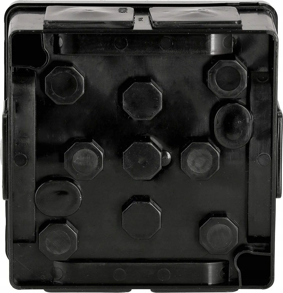 BERGE Elektroinštalačná krabica na omietku IP55 - čierna