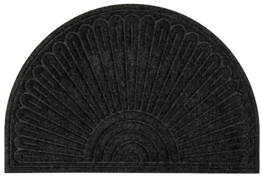 Rohožka half moon contours 60x90 antracit