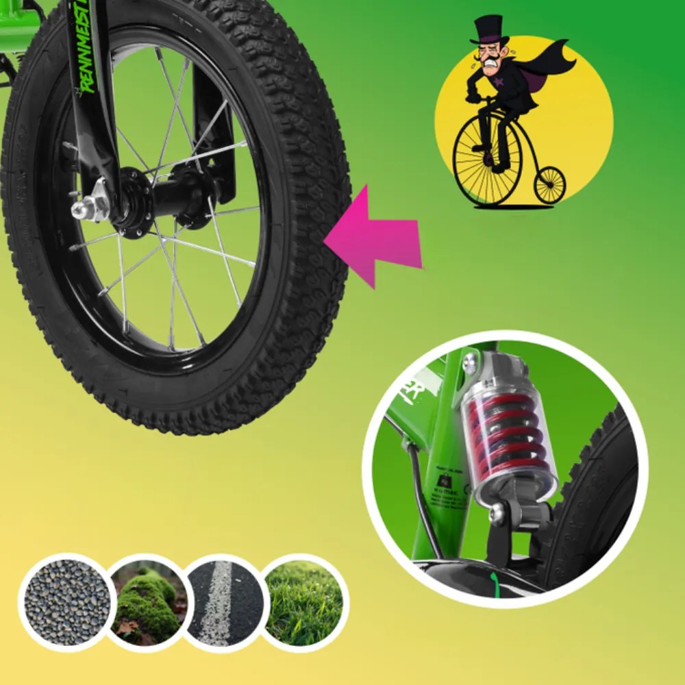 Detské odrážadlo QUIDO, od 3 rokov, zelená Rennmeister