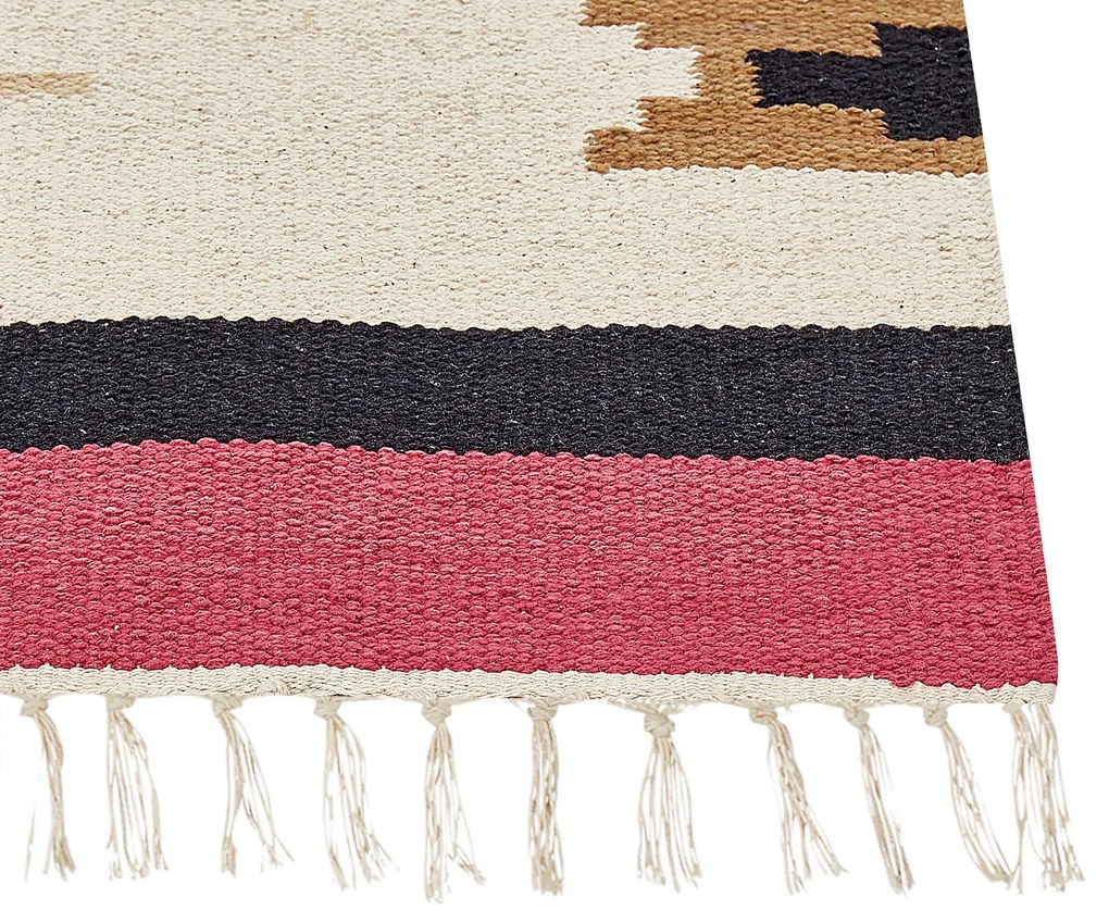 Bavlnený kelímový koberec 80 x 150 cm viacfarebný GARNI Beliani