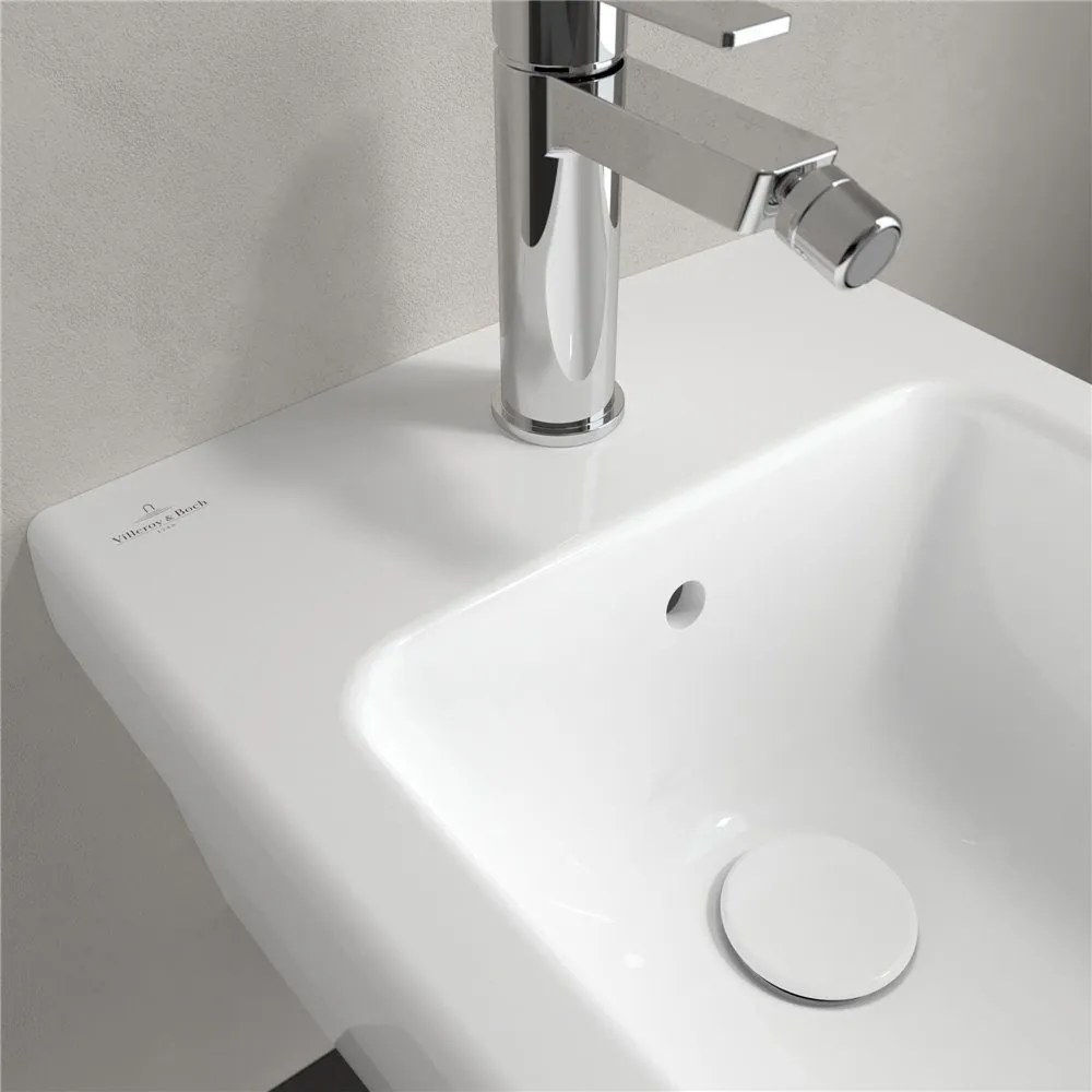 VILLEROY &amp; BOCH Architectura závesný bidet s otvorom, s prepadom, 370 x 530 mm, biela alpská, 54840001