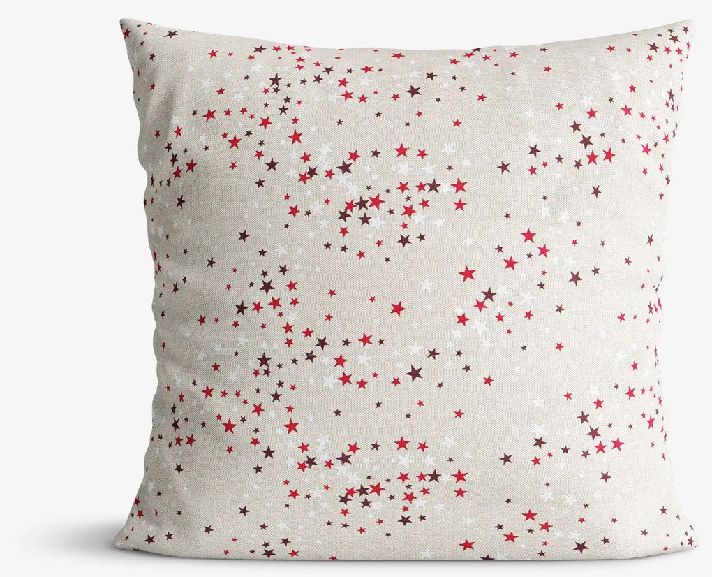 Goldea dekoračná obliečka na vankúš valencia - hviezdičky na režnej 45 x 45 cm