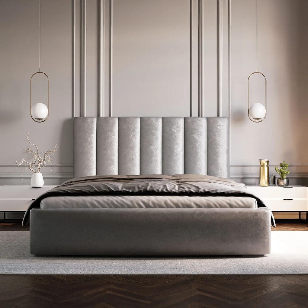 PROXIMA.store - Luxusná čalúnená posteľ FERN ROZMER: 200 x 200 cm, TYP ROŠTU: DREVENÝ ROŠT