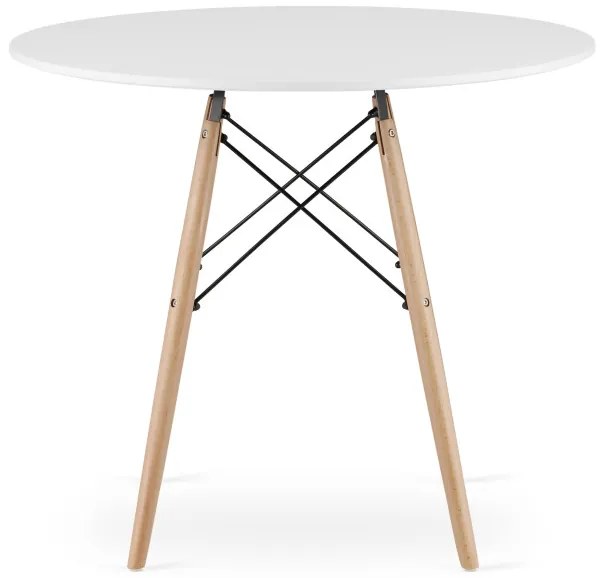 Okrúhly stôl TODI 90 cm biely