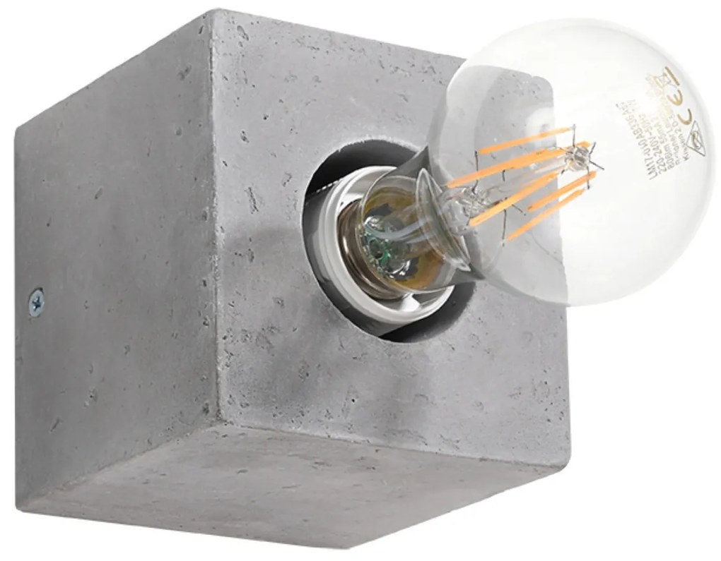 Stropné svietidlo Ariz, betónové telo svietidla