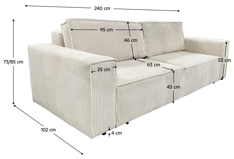 Rozkladacia pohovka HARPERA BIG SOFA Tempo Kondela