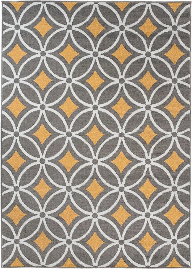 TA Koberec Z898A GRAY MAYA PP EYM Čierny Obdĺžnikový Rozmer: 130x190 cm