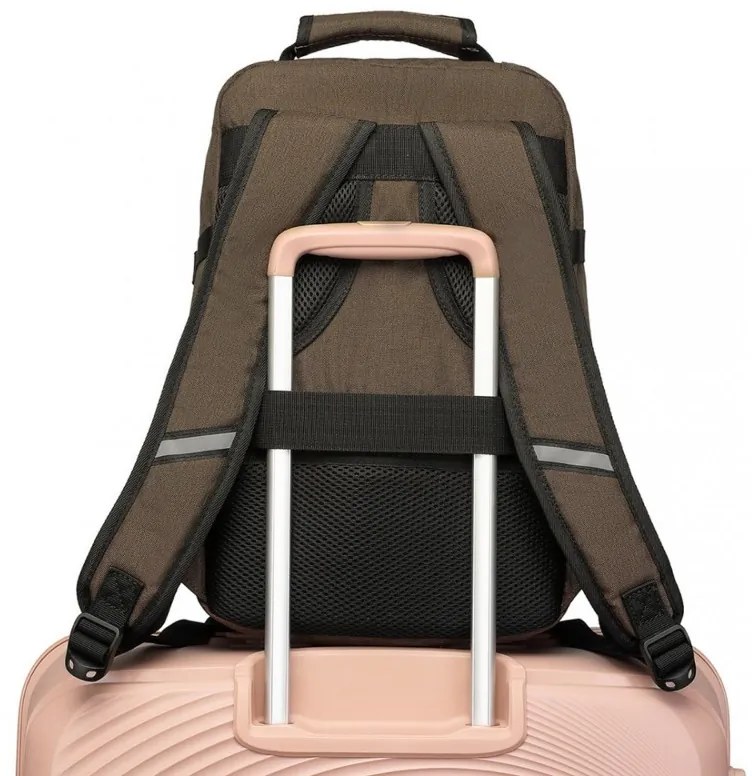 Konofactory Hnedý odolný batoh do lietadla "Transporter" - M (35l)