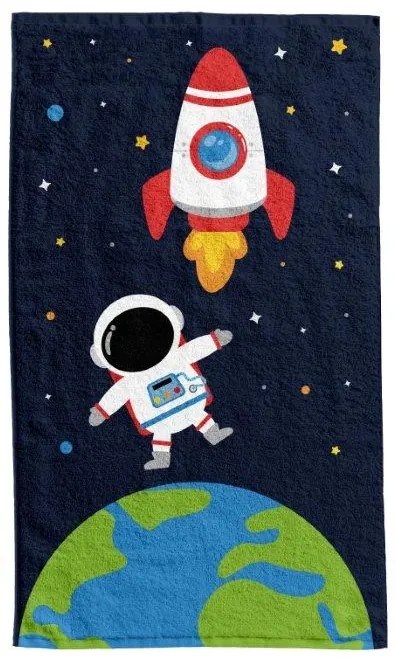 Detský bavlnený uterák KIDS 005 30x50 cm tmavomodrý