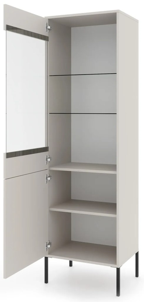 Vitrína Iseo 54 cm kašmír/čierna