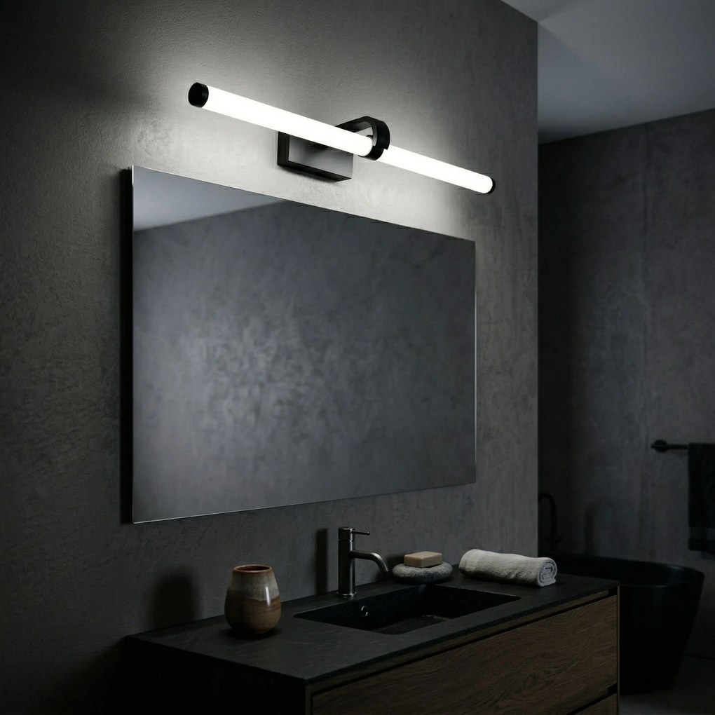 Toolight Toolight, LED nástenné svietidlo 60cm, 13W, 4000K, 1000lm, APP1888-1W, čierna matná, OSW-66043