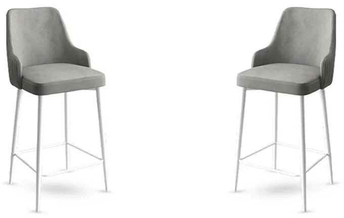 Sada barových stoličiek Enox Grey and White, 2 ks, 2 ks