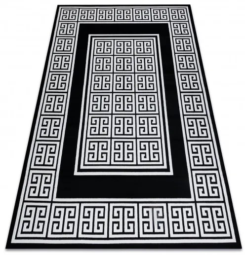 Kusový koberec Gloss 6776 85 greek black/ivory, 80x150, čiernobiela, chodba / predsieň, Dywany Łuszczów