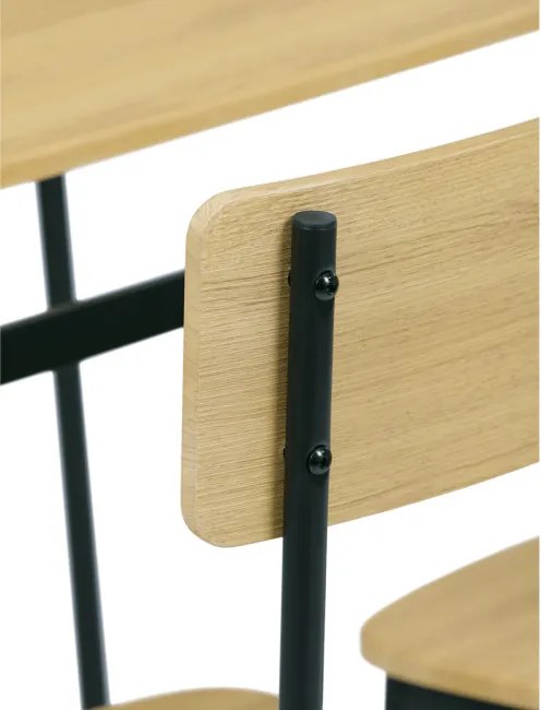 Jedálenský stôl so štyrmi stoličkami AUT-O2155 OAK