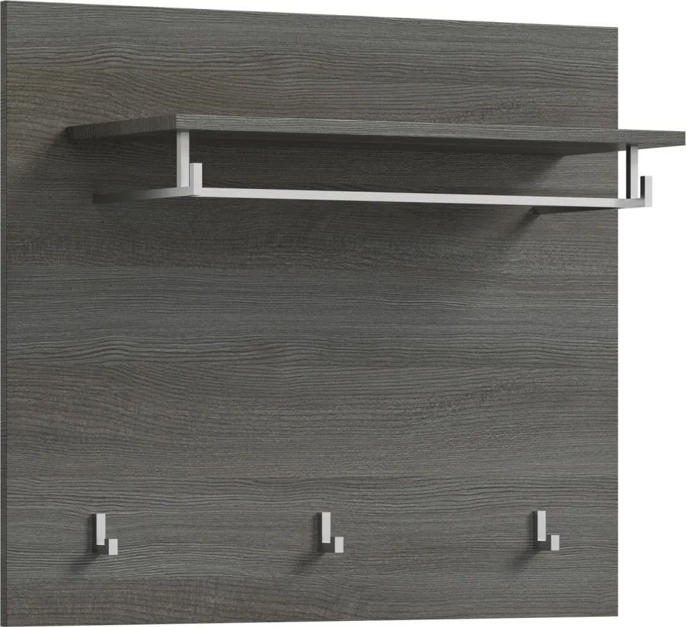 Predsieňová zostava Salsa (4-dielna), sivý dub/biela lesk