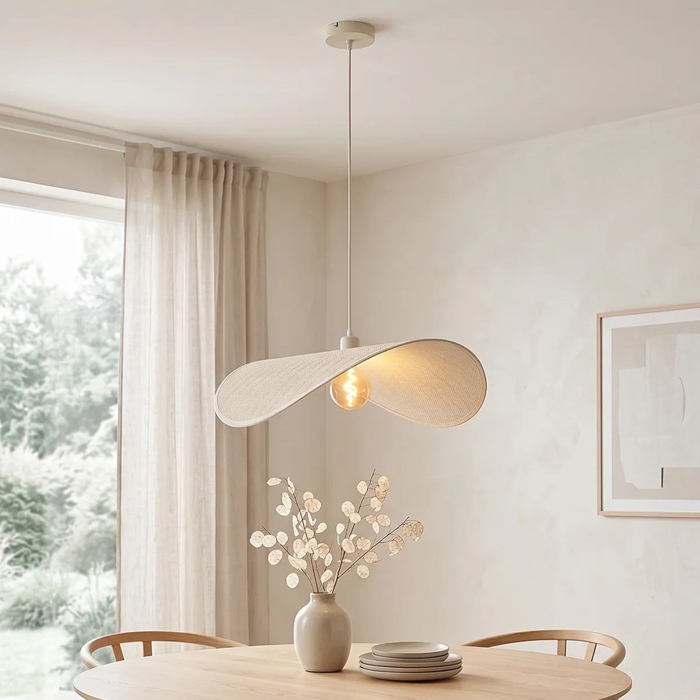 Moderná závesná lampa béžová 65cm - Hat