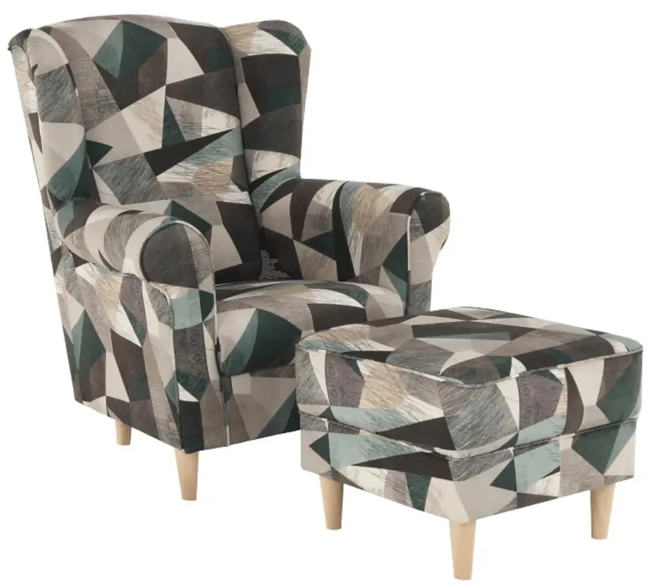 Kreslo s taburetom ASTRID Tempo Kondela