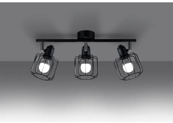 Sollux SL.1116 - Bodové svietidlo BELUCI 3xE14/40W/230V čierna