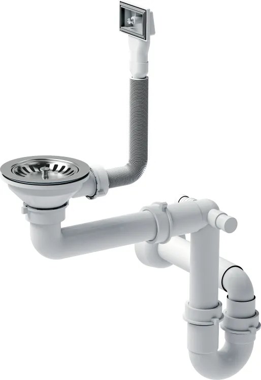 Quadron ANTHONY, oceľový drez 740x440x205 mm, brúsená oceľ, ZLE-90056