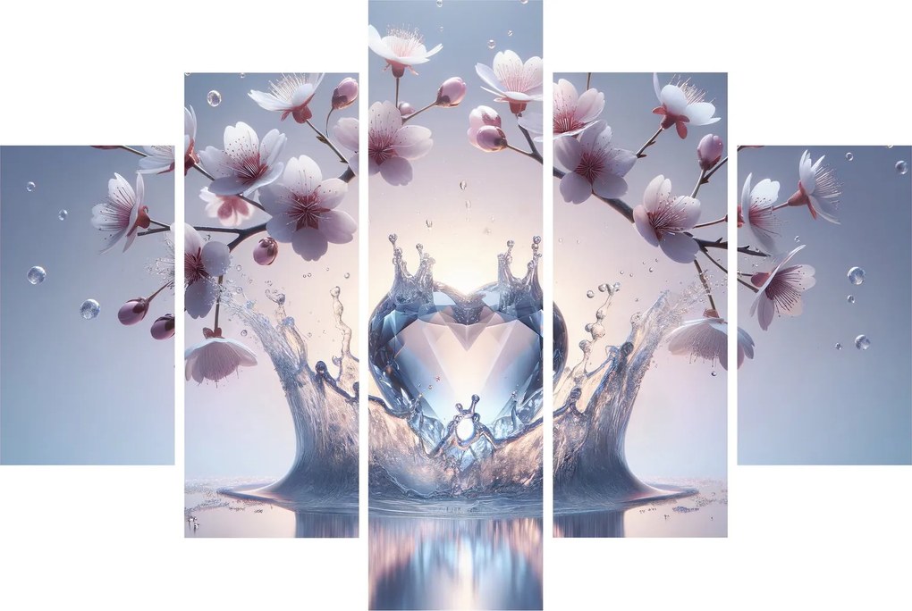 Obraz - Diamantové srdce (150x105 cm)