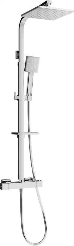 Mexen CQ45 stenová sprchová súprava s dažďovými tryskami a termostatickou batériou, chrómová - 772504595-00