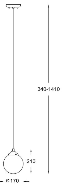 Zuma Line P0454-01D-F7AA - Luster na lanku RIANO 1xE27/40W/230V