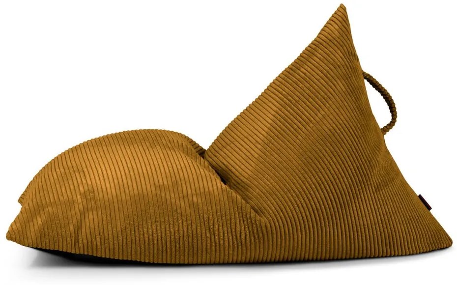 Menčestrový detský sedací vak v horčicovej farbe Razzy – SLOWDOWN