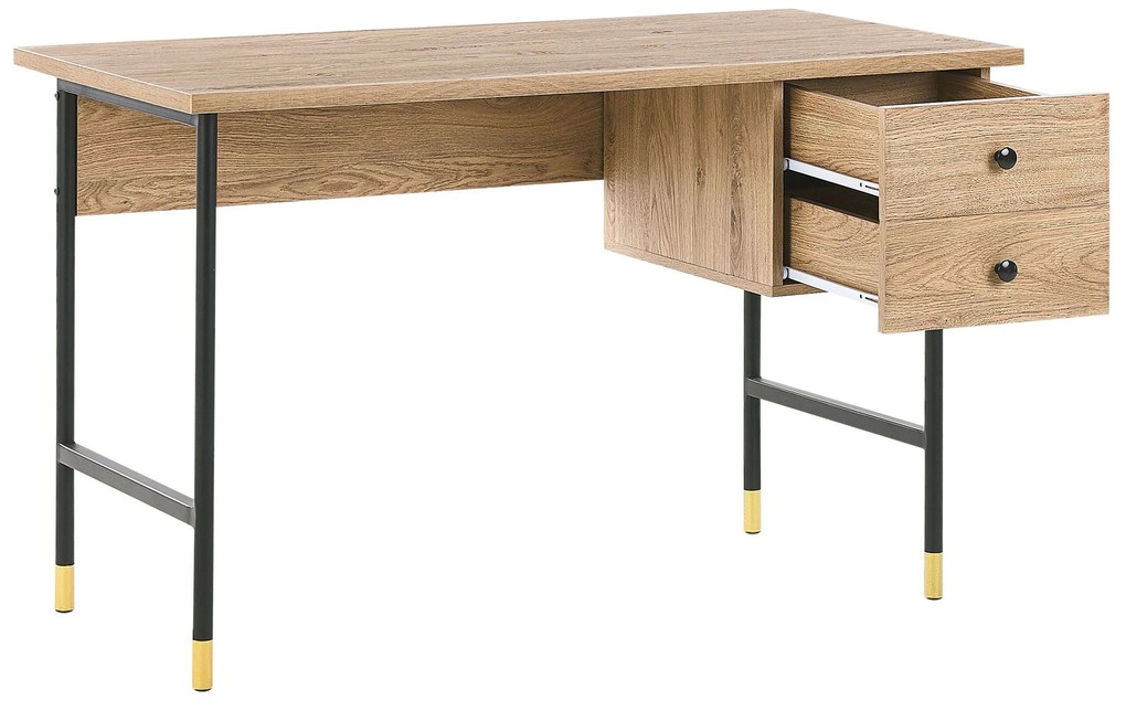 Písací stôl 120 x 60 cm svetlé drevo ABILEN Beliani