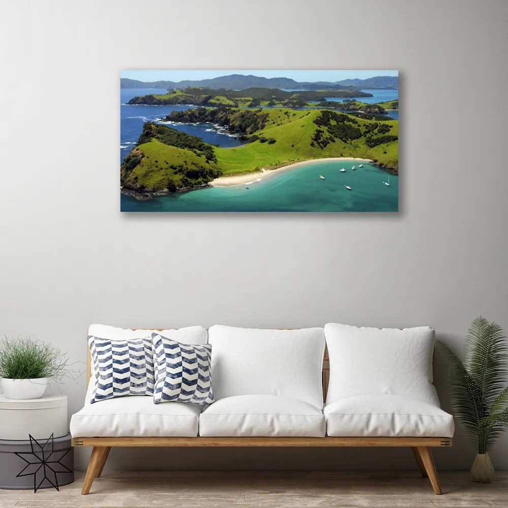 Obraz na plátne More pláž les príroda 120x60 cm