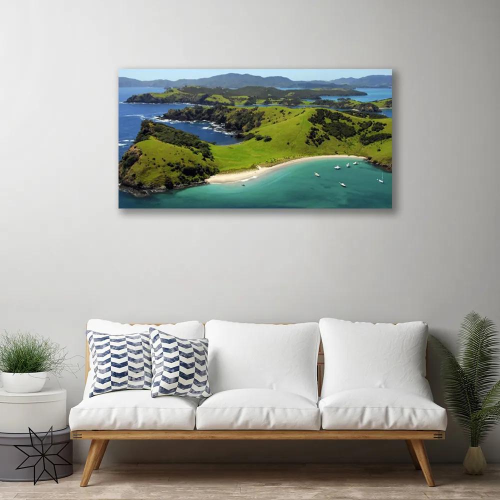 Obraz na plátne More pláž les príroda 140x70 cm