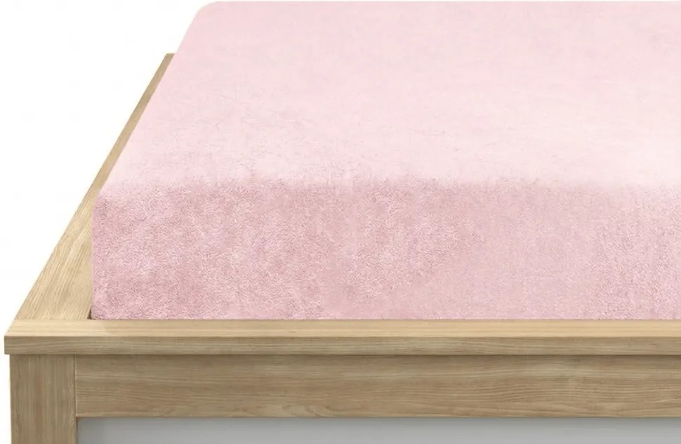 Froté plachta EXCLUSIVE svetloružová 90 x 200 cm