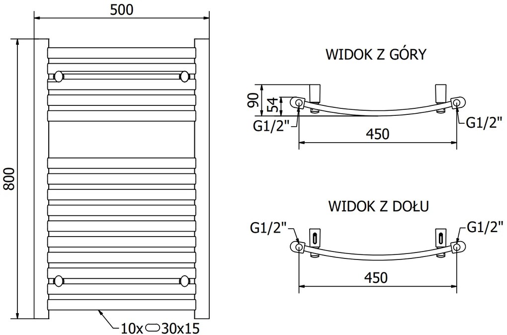 Mexen Helios, elektrické vykurovacie teleso 800 x 500 mm, 600 W, biela, W103-0800-500-2600-20