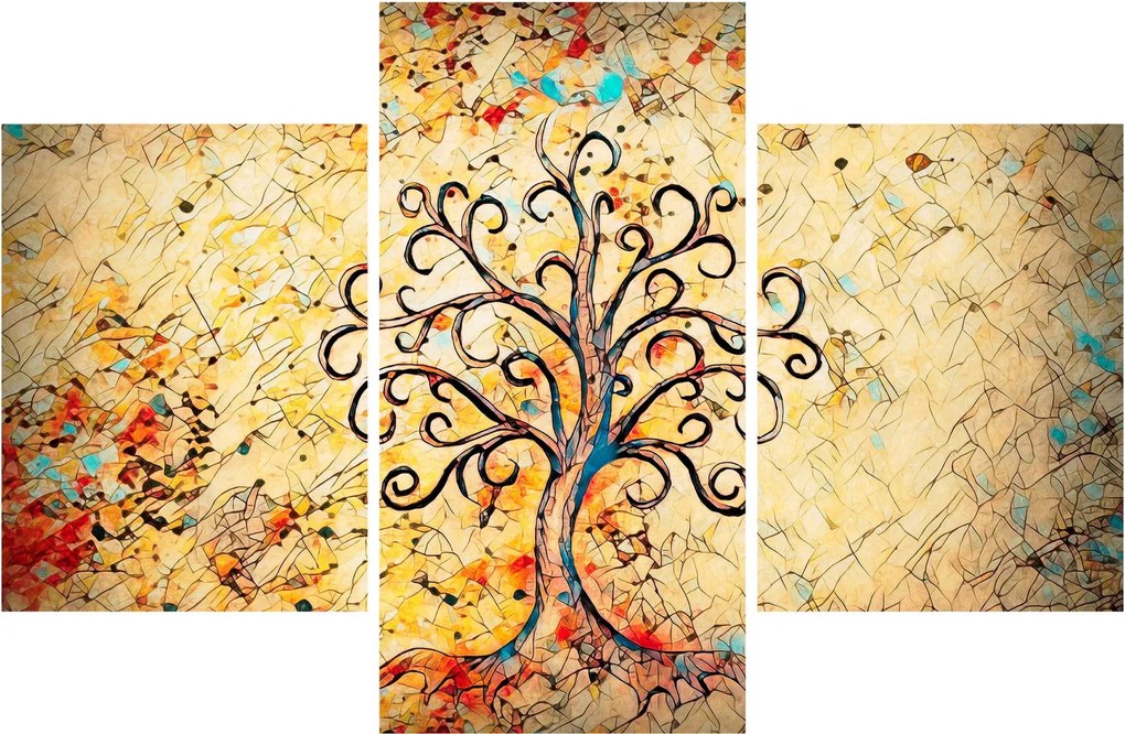 Obraz - Mozaikový strom života (90x60 cm)