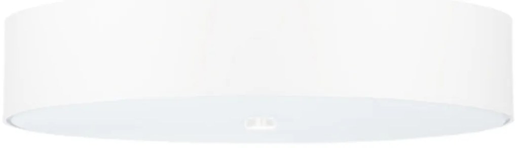 Stropné svietidlo Skala, 1x biele textilné tienidlo, (biele sklo), (fi 60 cm)