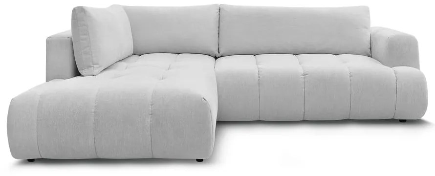 Svetlosivá rozkladacia/s úložným priestorom rohová pohovka (ľavý roh/do L) Fuji – Bobochic Paris