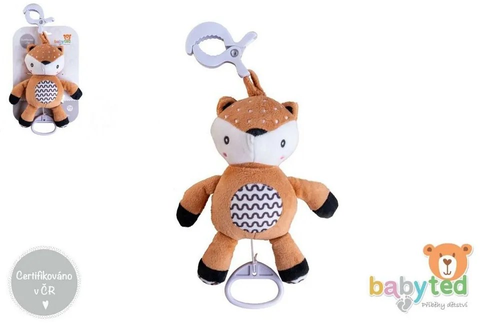 Naťahovací hrací strojček babyted Srnček plyš 30 cm záves na postieľku / kočík