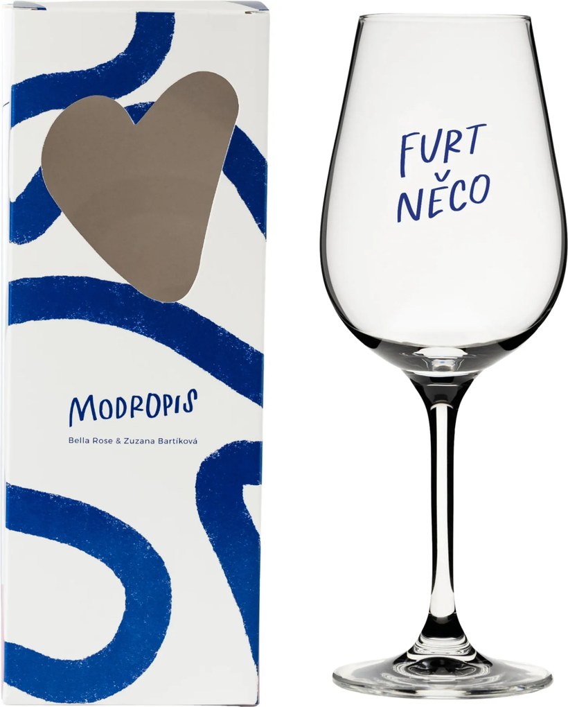 Bella Rose Pohár na víno Furt něco + krabička