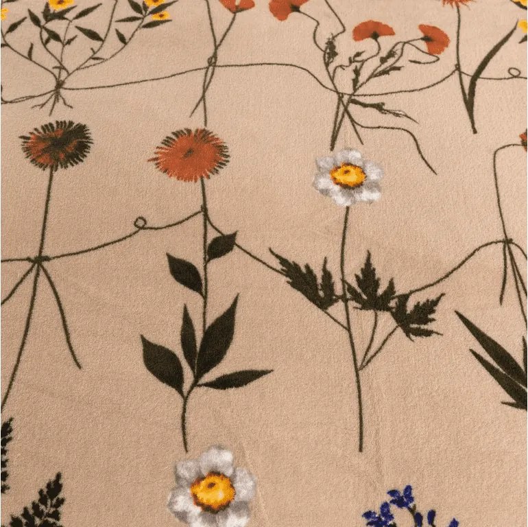 Obliečky mikroplyš HERBÁR béžové Rozmer obliečok: 2 ks 70 x 90 cm | 200 x 220 cm