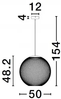 LED čierne dizajnové svietidlo Kinetic 50