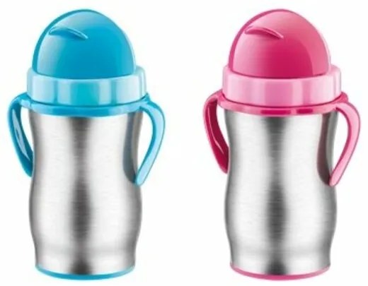 Tescoma BAMBINI detská termoska so slamkou, ružová,