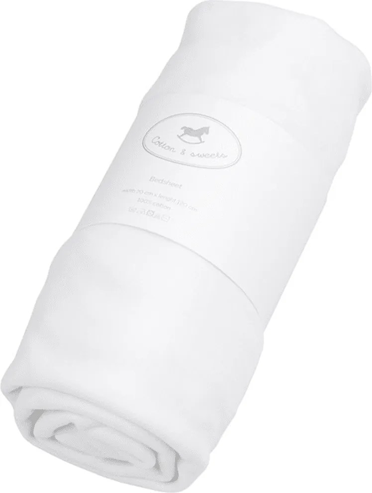 Posteľná plachta biela 60x120cm